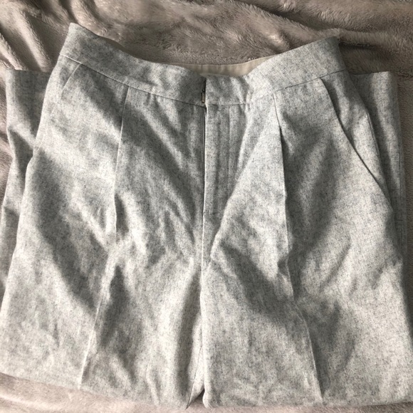 Oak and Fork Heathergray Wool Trousers - Picture 2 of 10